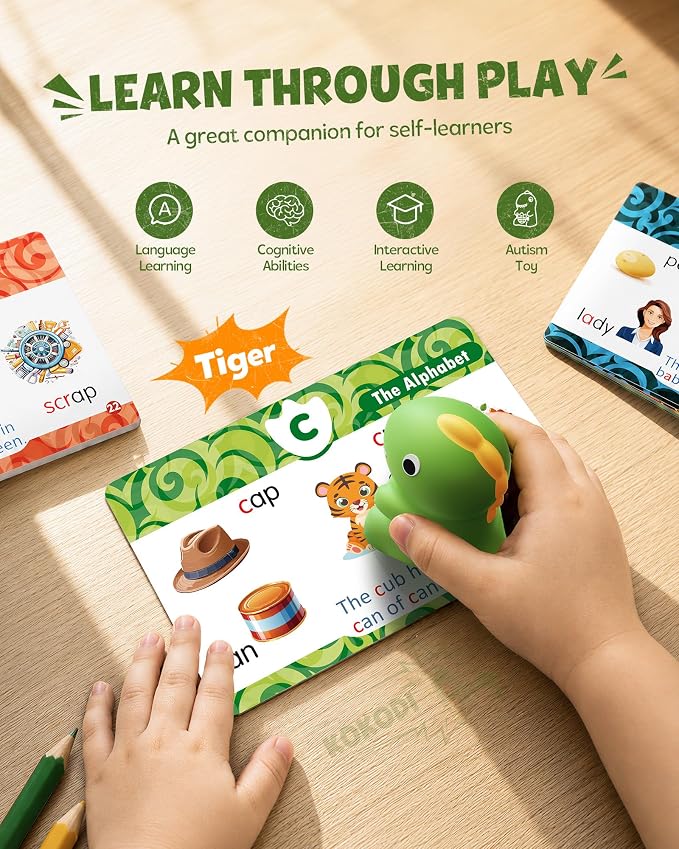 KOKODI Dinosaur Talking Pen with Phonics Cards
